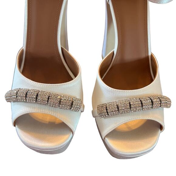 Malone Souliers Yurkia Crystal Platform Sandals Block Heel Open Toe NEW EU 39 - Picture 4 of 14